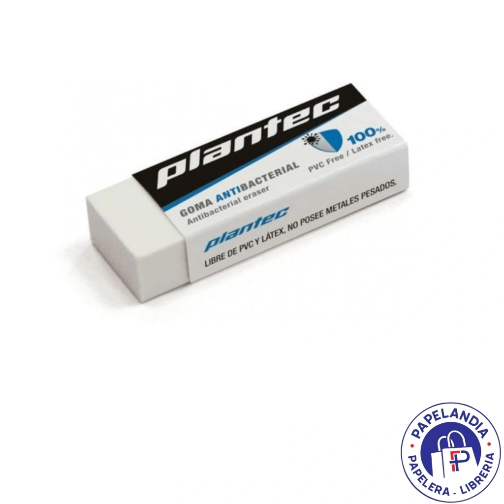 GOMA PARA LAPIZ ANTIBACTERIAL 40X18X11MM 16GRS PLANTEC
