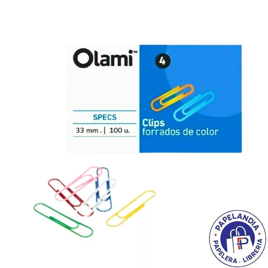 CLIPS COLOR X 100 UN OLAMI N6 50MM