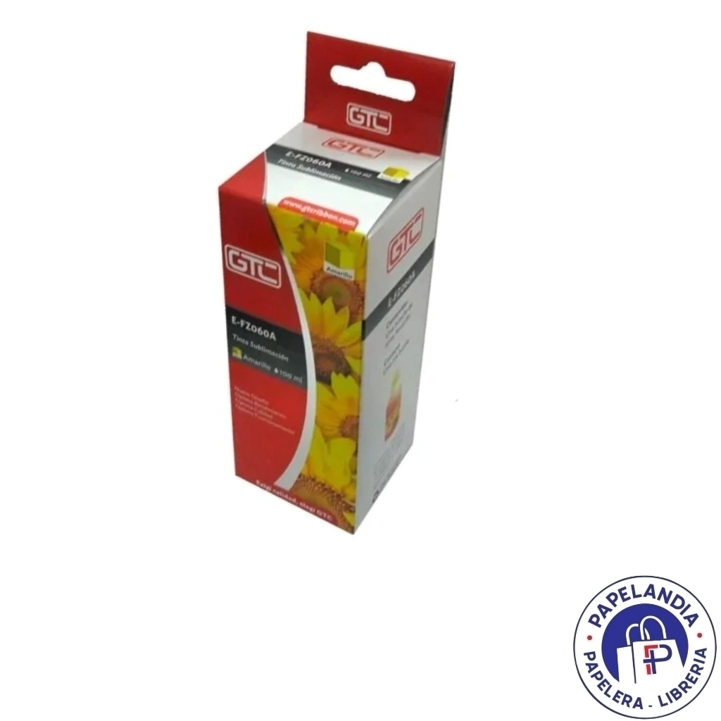 TINTA SUBLIMACION ALTERNATIVA P/EPSON AMARILLO 100ML E-FZ060A GTC