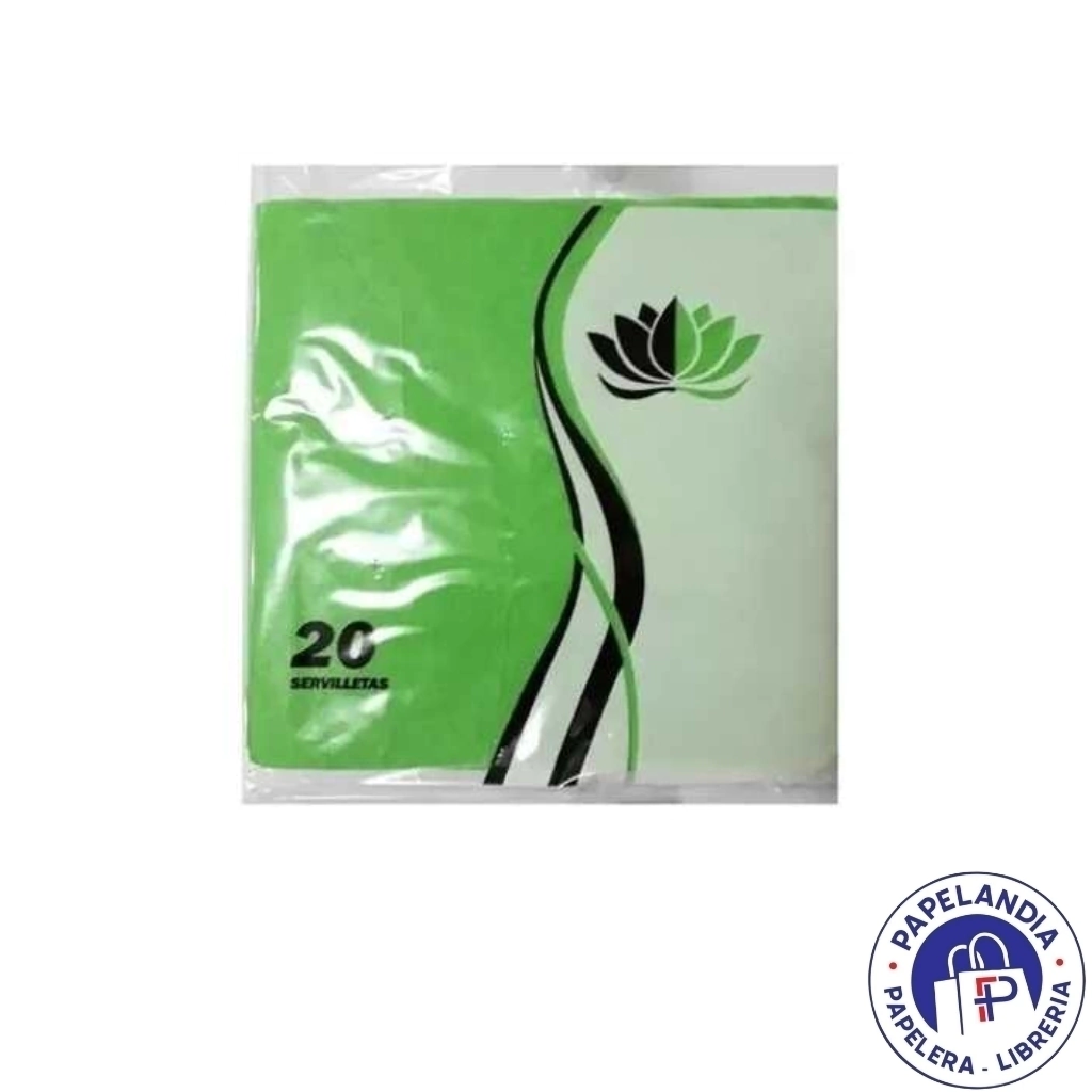 SERVILLETA TISSUE VERDE MANZANA NAPTRES X 20U