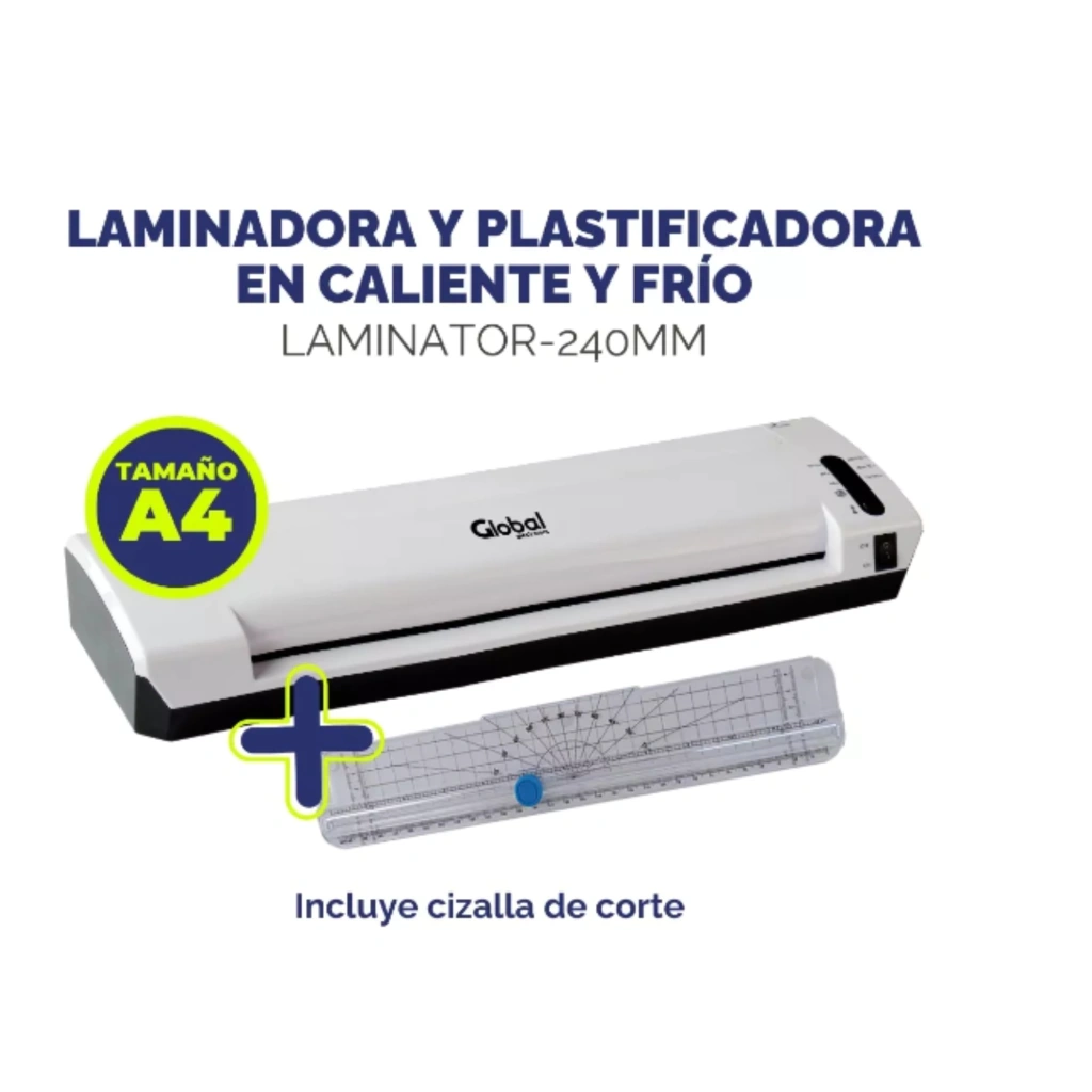 LAMINADORA Y PLASTIFICADORA EN CALLIENTE Y FRIO 75-250 MIC LAMINATOR-240MM A4