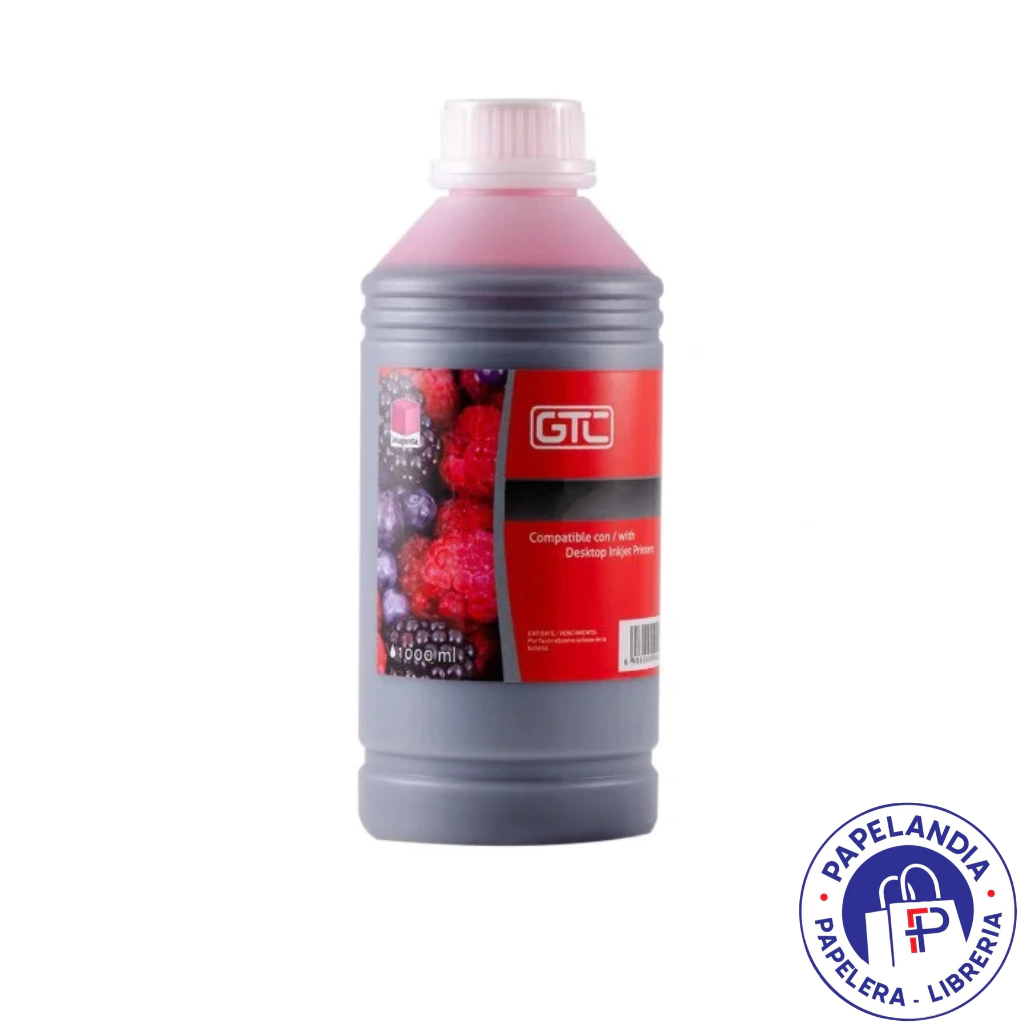 TINTA UNIVERSAL SIST. CONTINUO GT-UNI1M P/EPSON/CANON/HP/BROTHER/LEXMARK MAGENTA 1L GTC