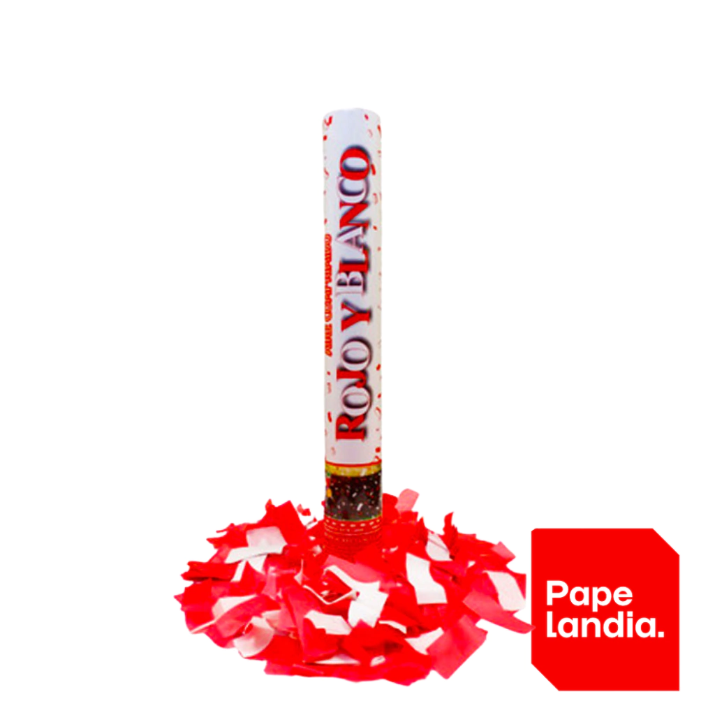 LANZAPAPELES CAÑON 40 CM ROJO Y BLANCO LPI40RB