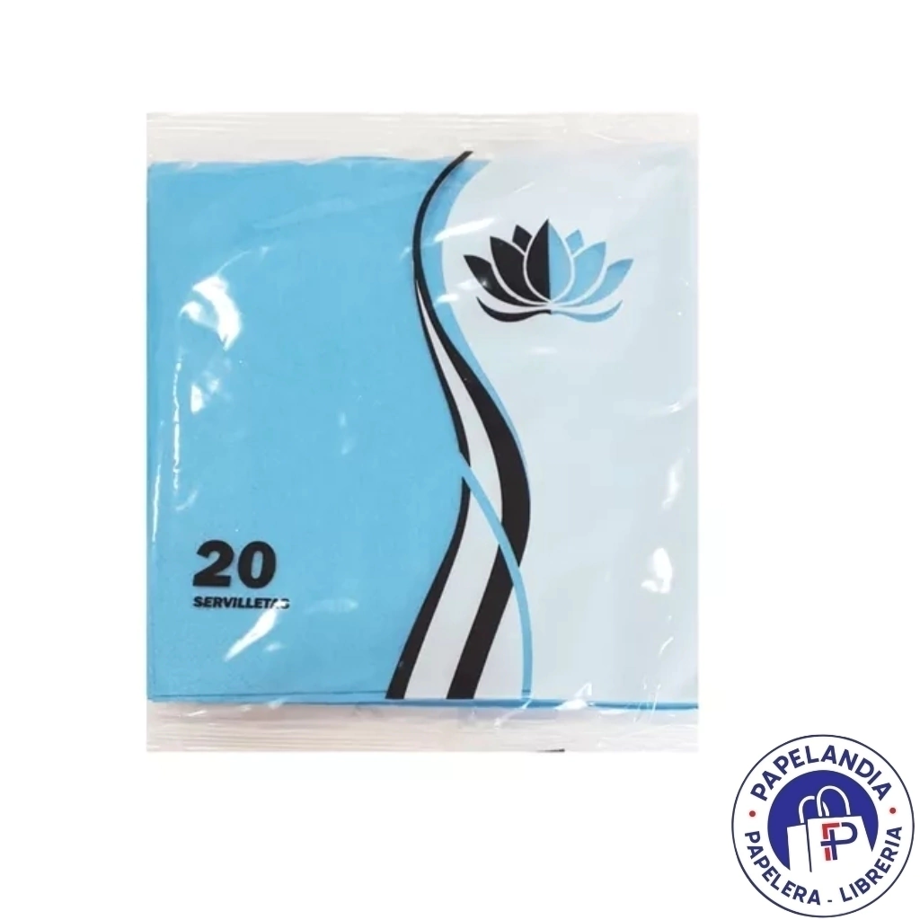 SERVILLETA TISSUE CELESTE NAPTRES X 20U