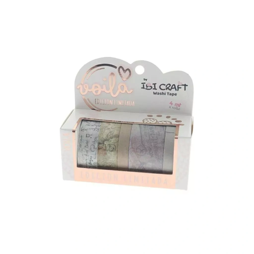 WASHI TAPE BOX 5 ROLLOS DE 4MTS BUTTERFLIES EDITIO 055772