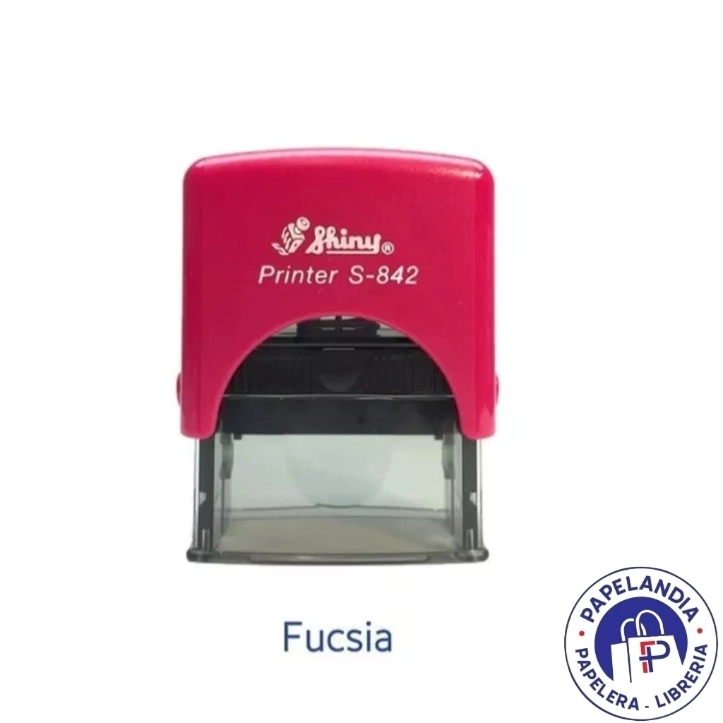 SELLO AUTOMATICO SHINY S-842 38X14MM FUCSIA 840014