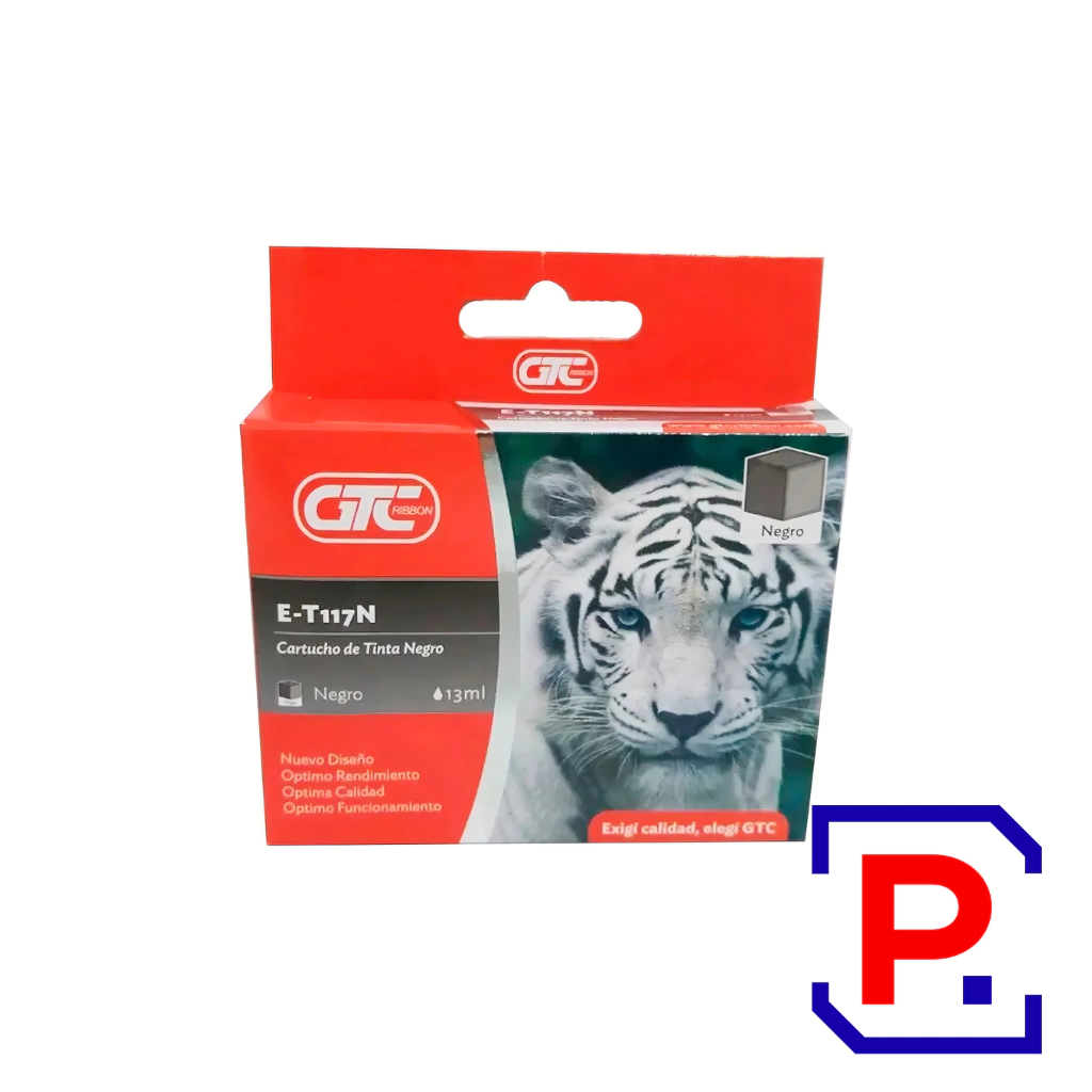 CARTUCHO ALTERNATIVO P / EPSON T117 NEGRO GT-E-T117 GTC