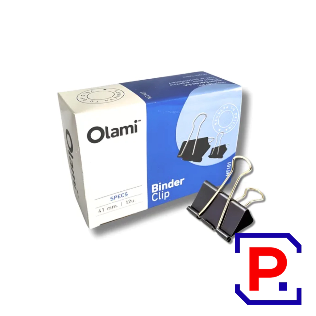 APRIETA PAPEL BINDER CLIPS 41MM MT101 CAJA X 12 UNIDADES