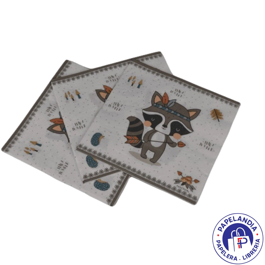 SERVILLETA DE PAPEL *MAPACHE* X 20 UNIDADES DSE046