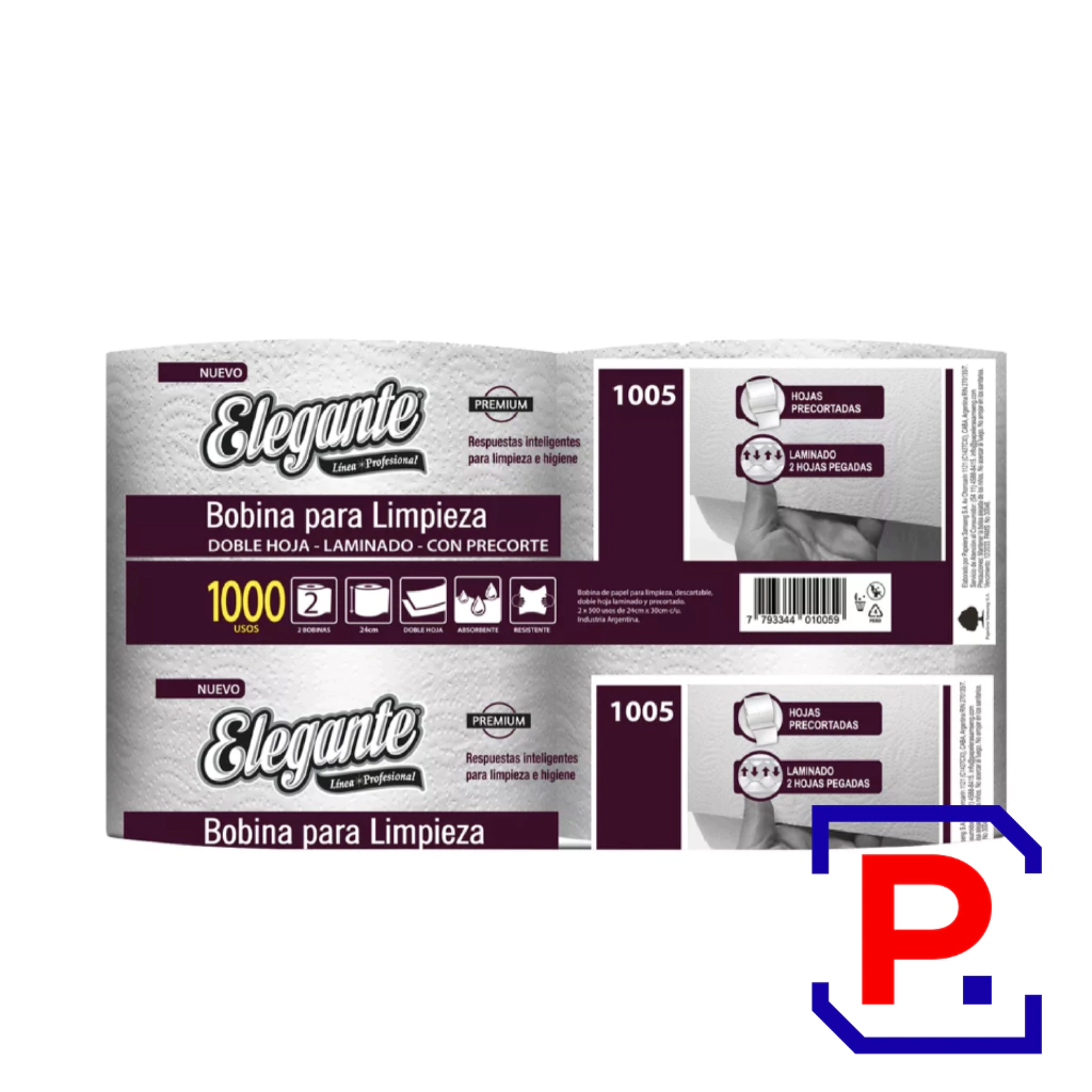BOBINA PRECORTE ELEGANTE X 1000 PAÑOS BULTO X 2