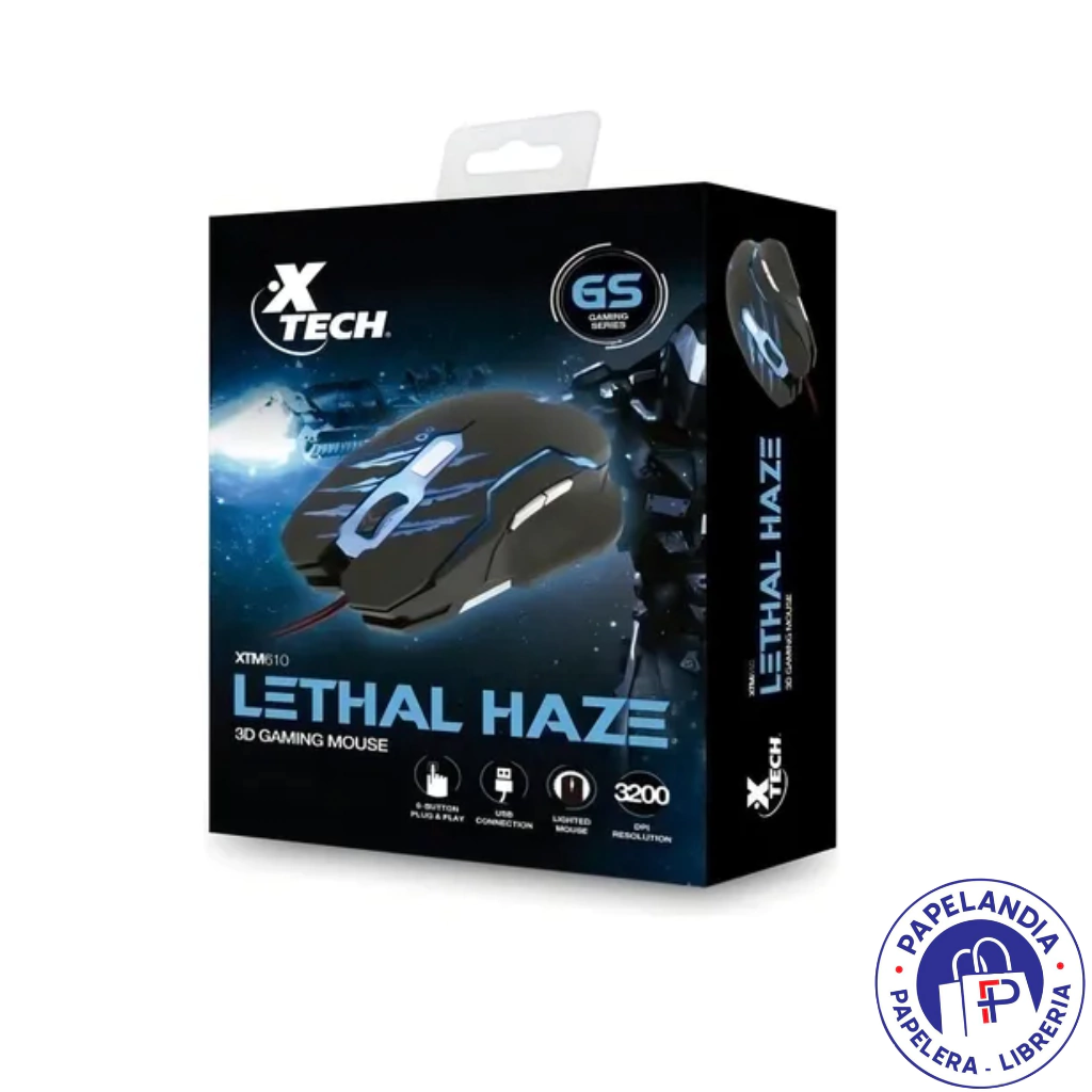 MOUSE X-TECH LETHAL HAZE DE 6 BOTONES GAMER