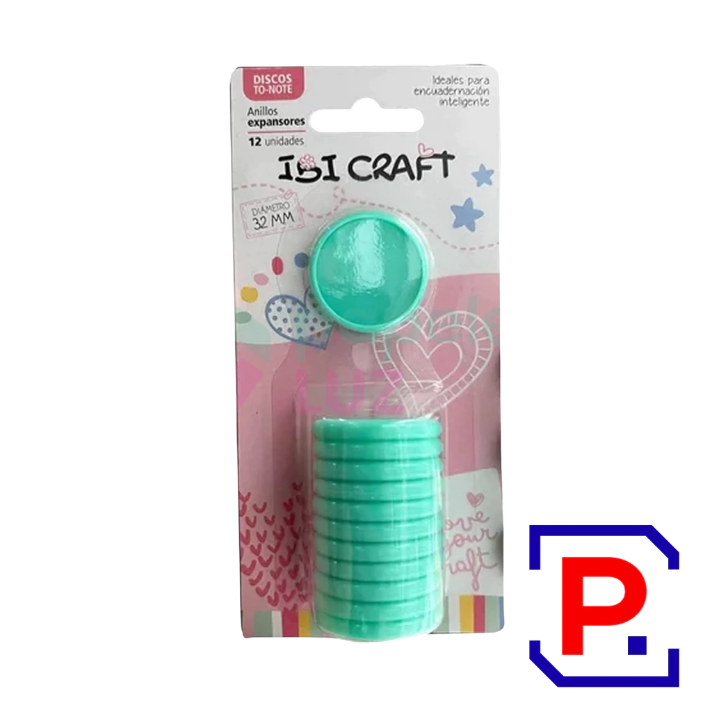 DISCOS DE EXPANSION 32MM. X 12PCS MEDIANO VERDE 650250
