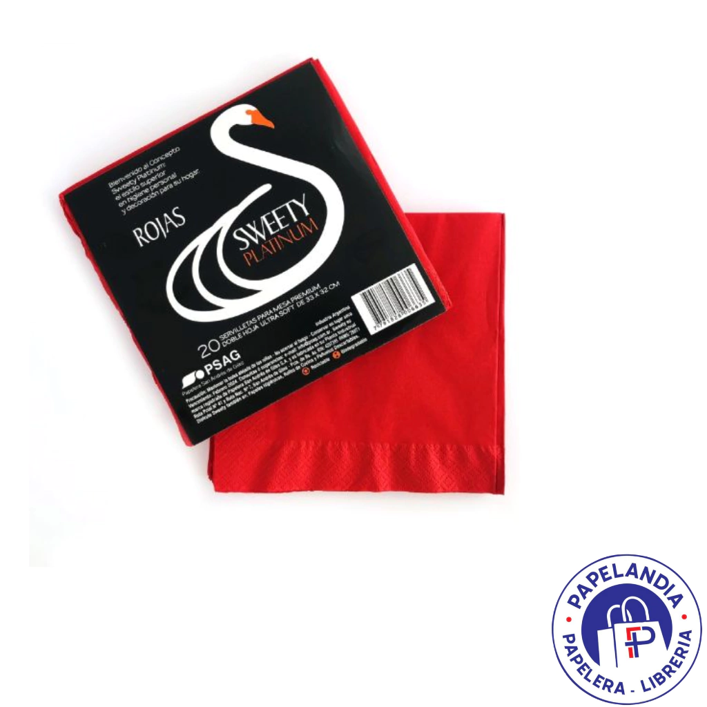 SERVILLETA 33X33 SWEETY LISA ROJA