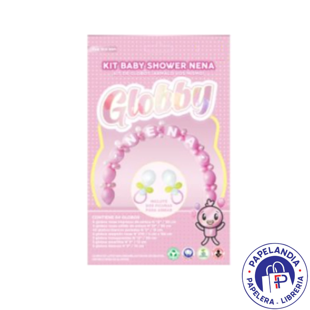 GLOBBY KIT BABY SHOWER NENA - 64 PIEZAS GLK BSM
