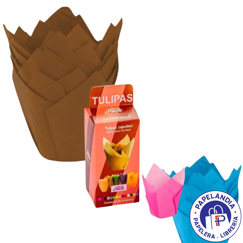 TULIPAS DE PAPEL X 50 ROSA