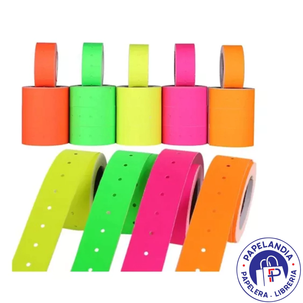 ROLLO ETIQUETAS PRECIOS FLUO MOTEX Amarillo fluo