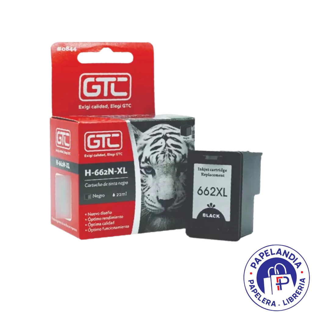 CARTUCHO ALTERNATIVO P / HP 662 XL NEGRO GTC
