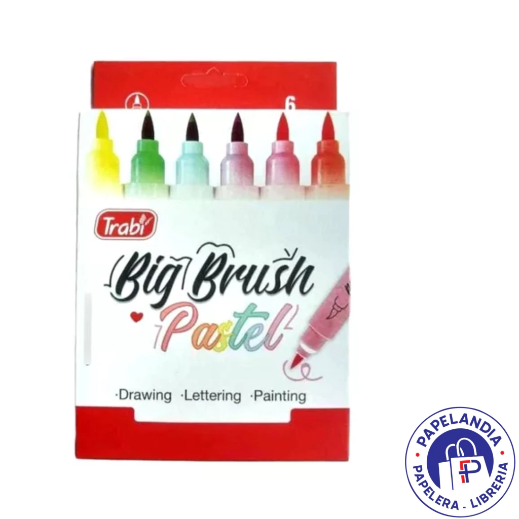 MARCADORES BIG BRUSH X6 PASTEL