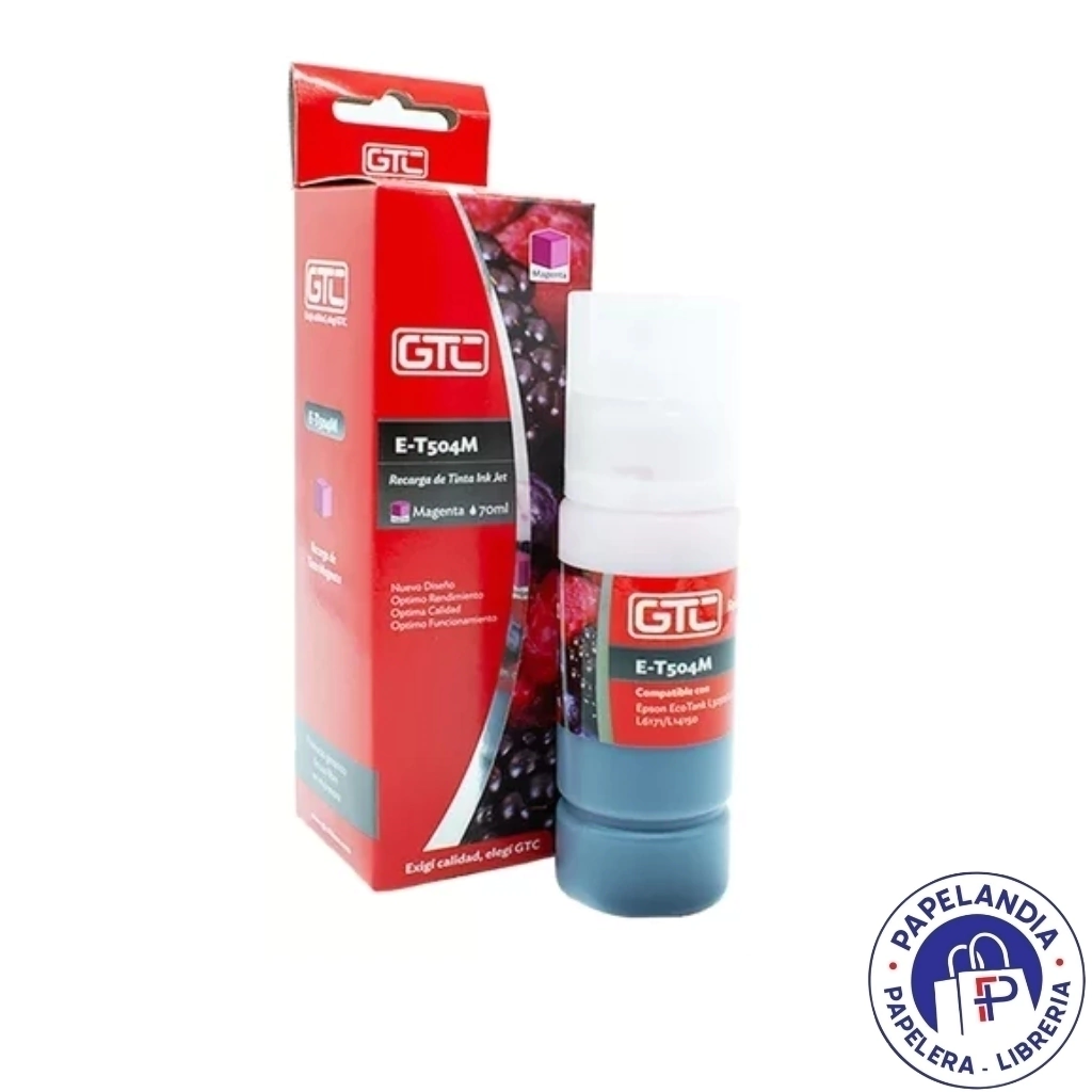 TINTA ALTERNATIVA P / EPSON T 504 MAGENTA - 70ML E-T504M GTC