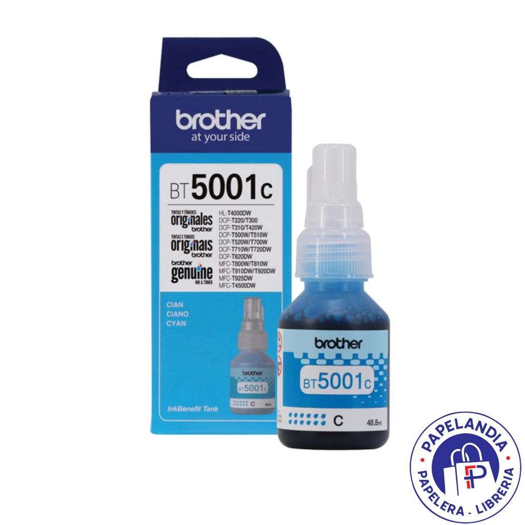 BOTELLA DE TINTA BROTHER BT5001C CYAN