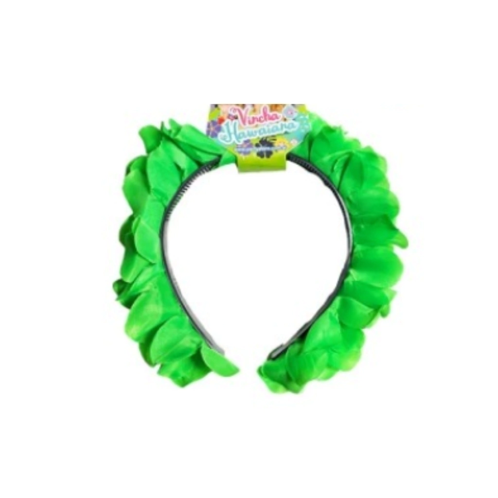 VINCHA FLORES VERDE FLUO AC517VE