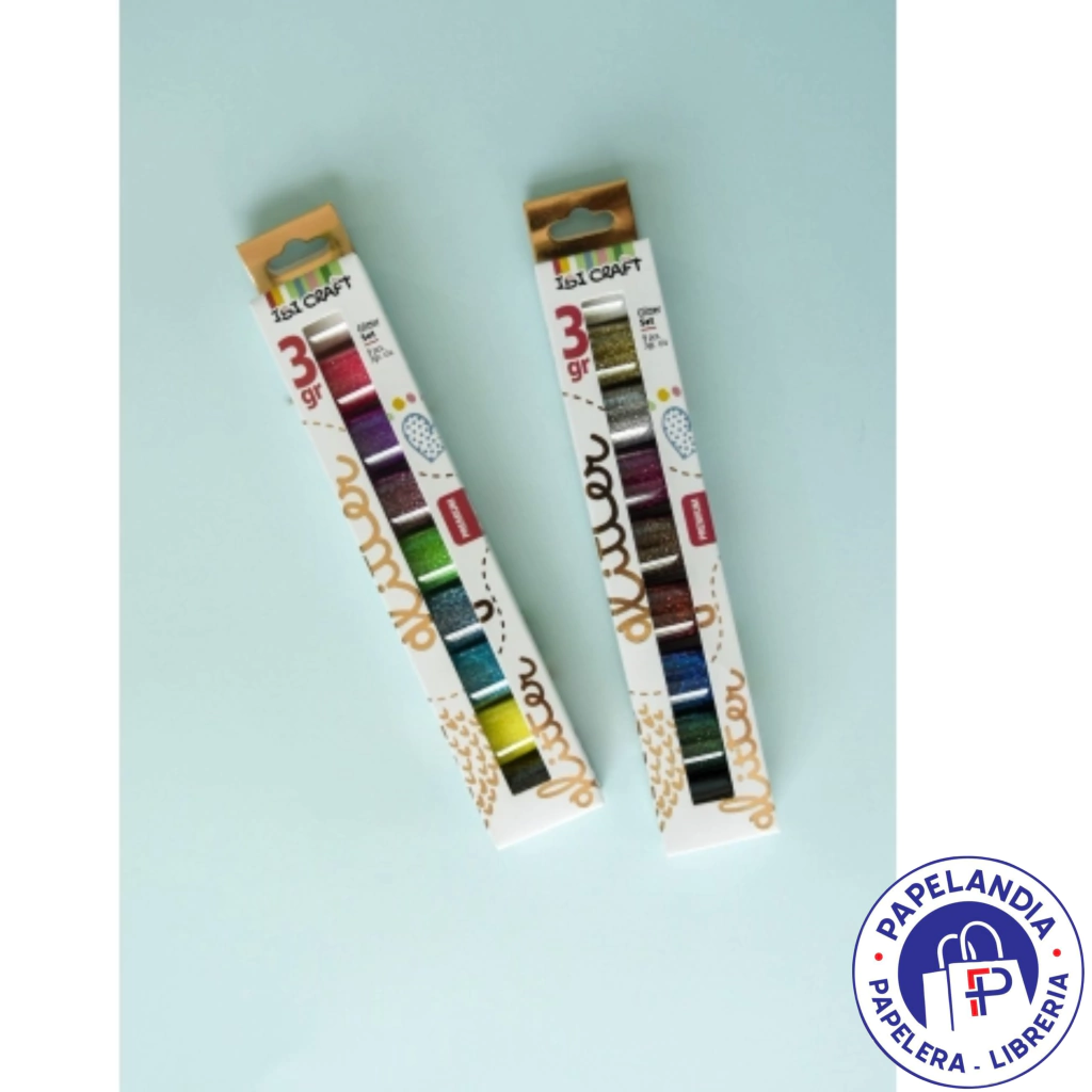 GLITTER POLVO SET 9 COLORES 3GRS C/U CLASICOS 657200