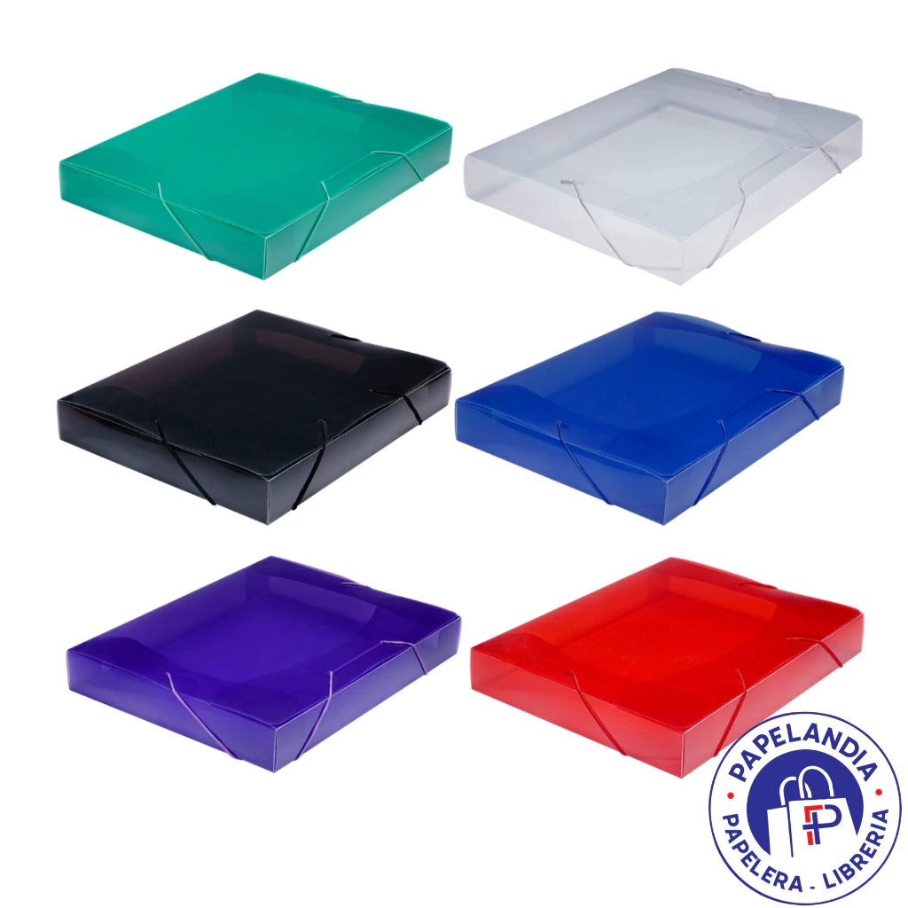CAJA CON ELASTICO A4 4CM LINE 0173 AZUL