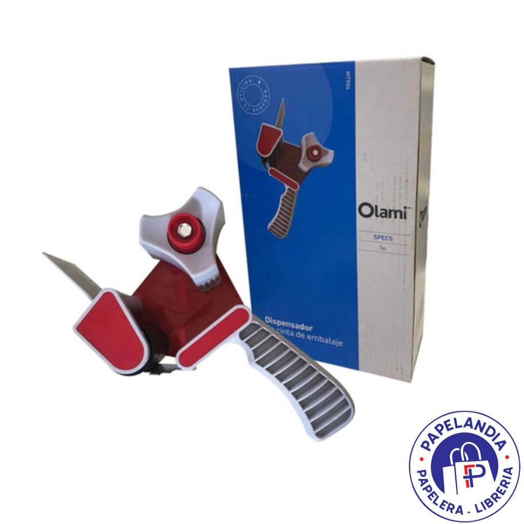 DISPENSADOR PORTA CINTA EMBALAR CON MANGO OLAMI MT904