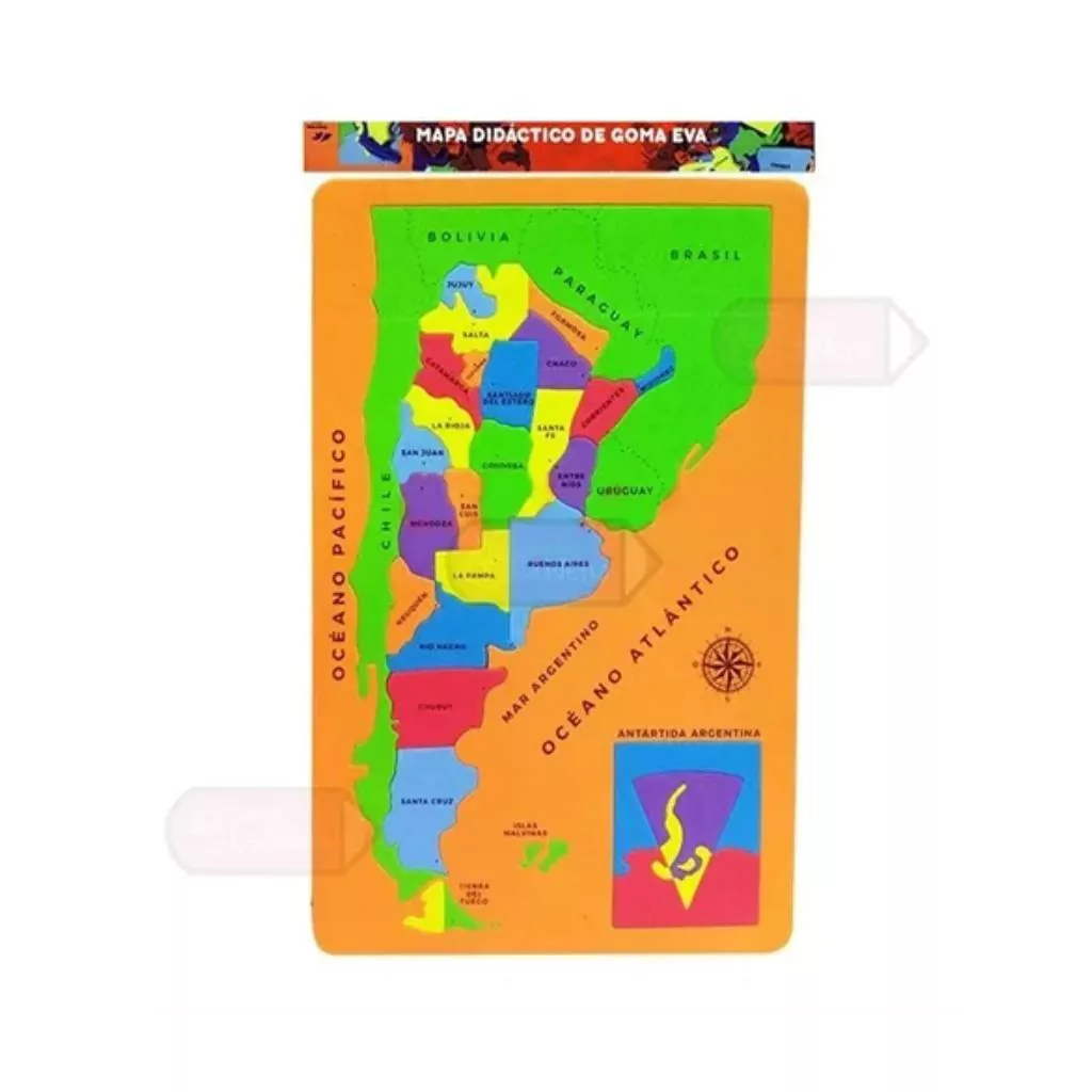 ROMPECABEZAS TERRITORIO ARGENTINO MAPA GOMA EVA 250900