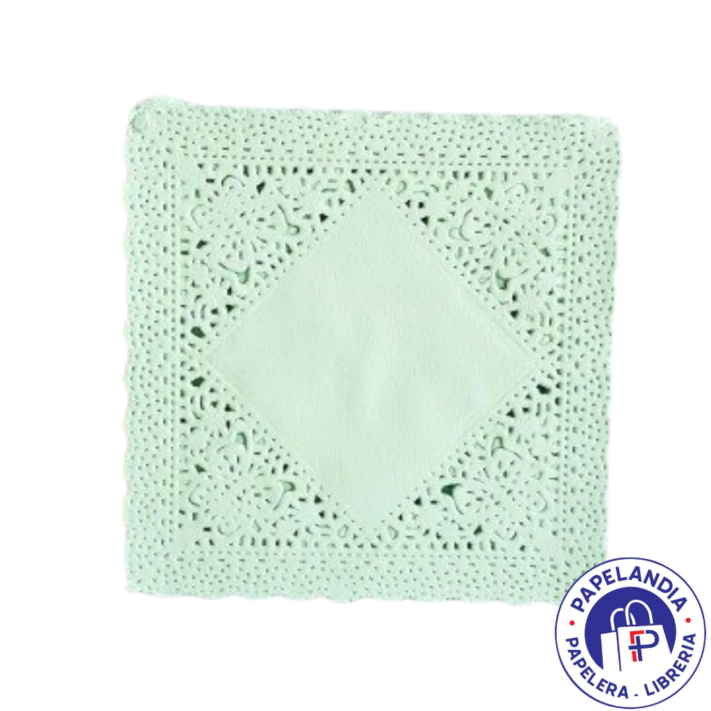 BLONDA CUADRADA COLOR VERDE AGUA 9X9 CM X100 BCUA9V PACOLON