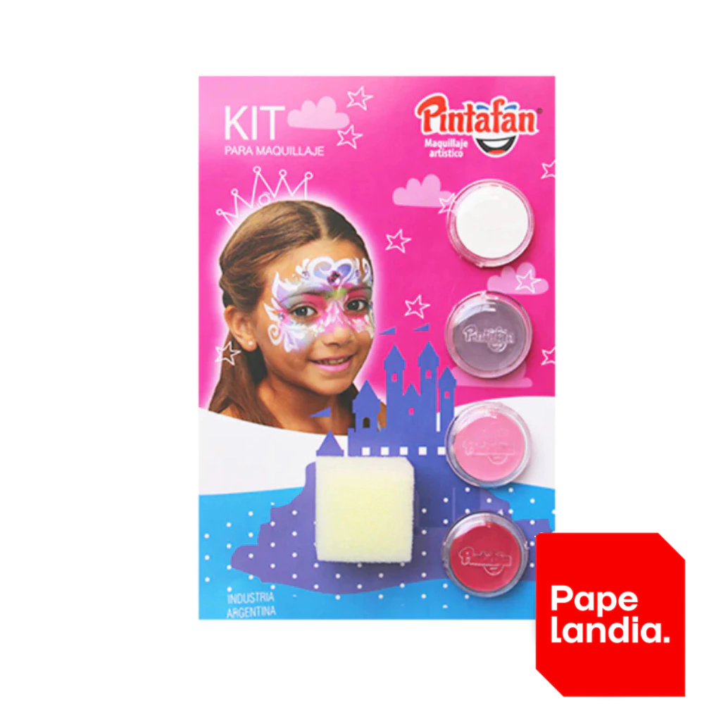 MAQUILLAJE ARTISTICO PRINCESA X4 (BLANCO-LILA-ROSA-FUCSIA) 05-03