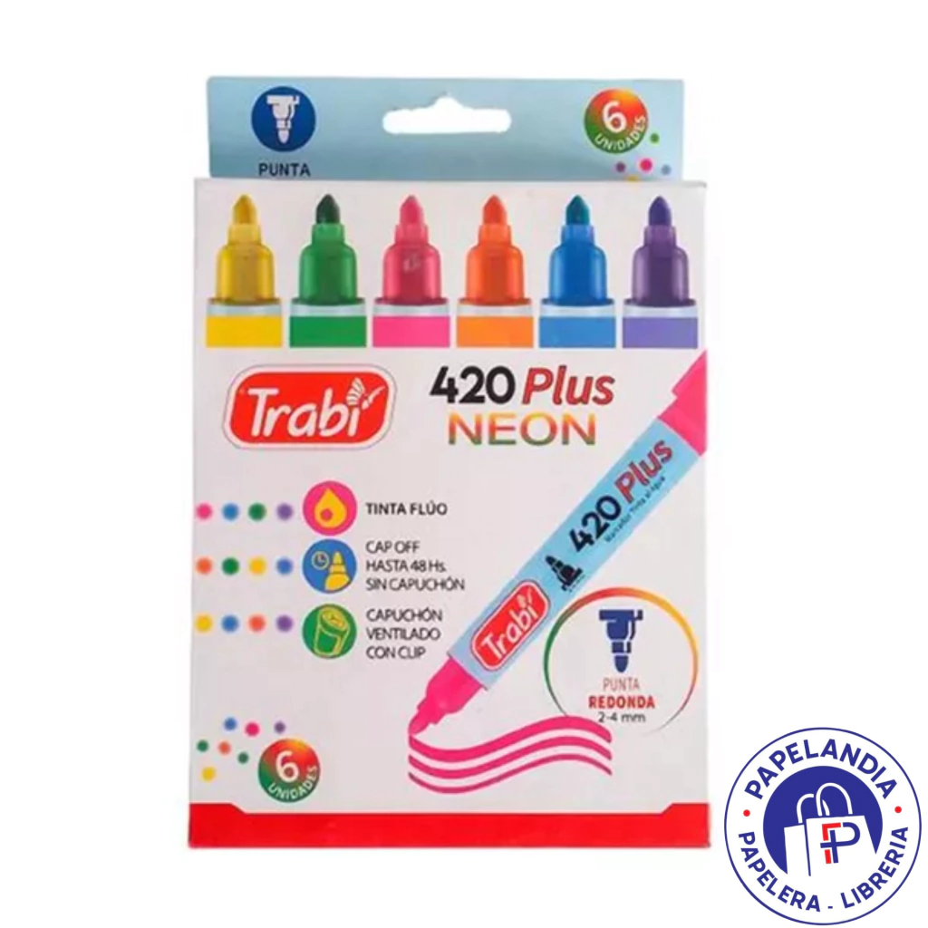 MARCADOR 420 AL AGUA X6 UNID FLUO