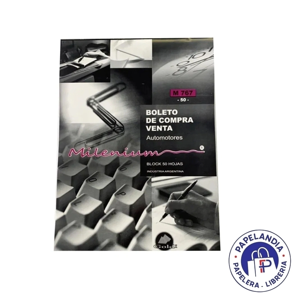 FORMULARIO M 767 (50) COMPRA VENTA COMUN AUTOMOTOR MILENIUM