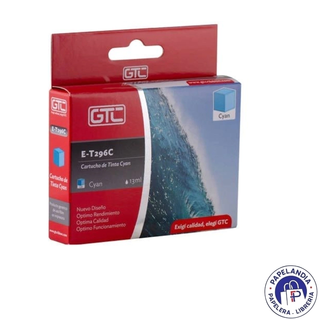 CARTUCHO ALTERNATIVO P / EPSON XP231/241/431/441 CYAN GT-T296C GTC