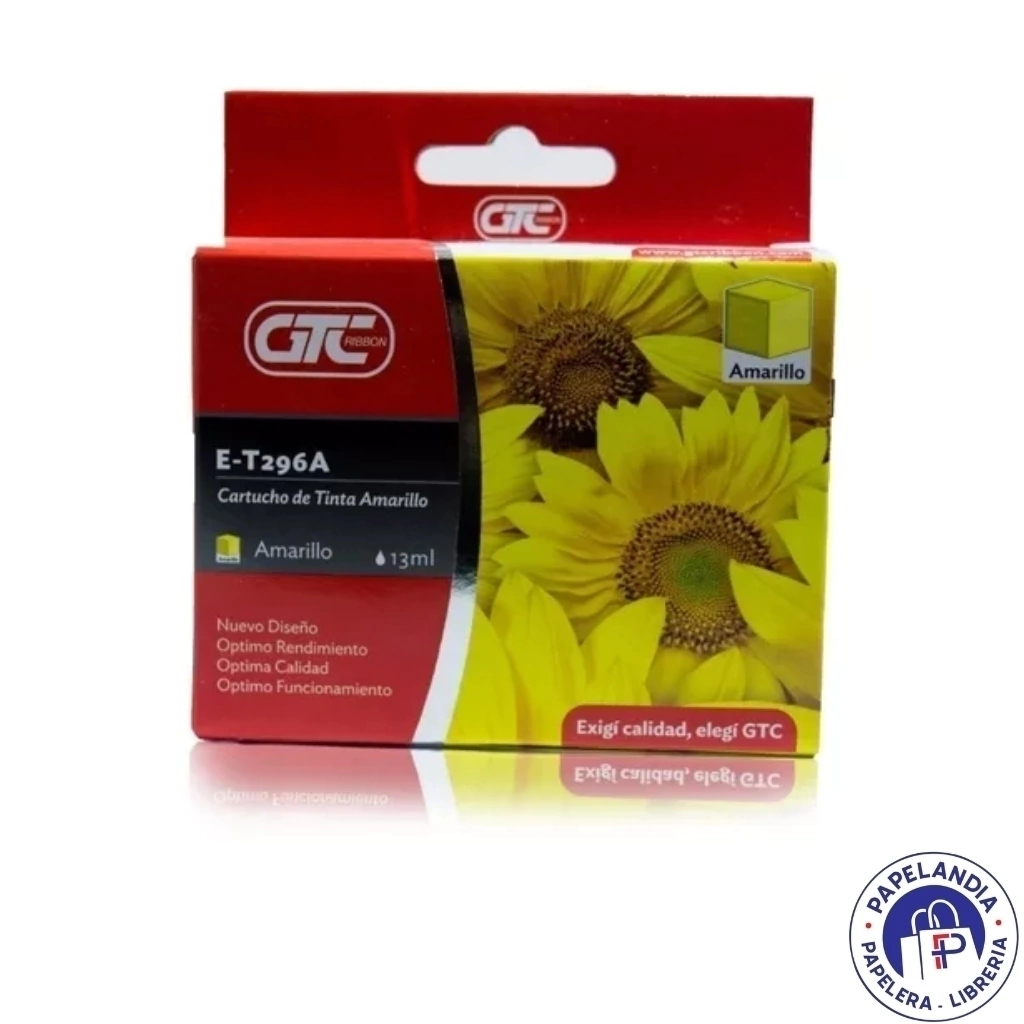 CARTUCHO ALTERNATIVO P / EPSON XP231/241/431/441 AMARILLO GT-T296A GTC
