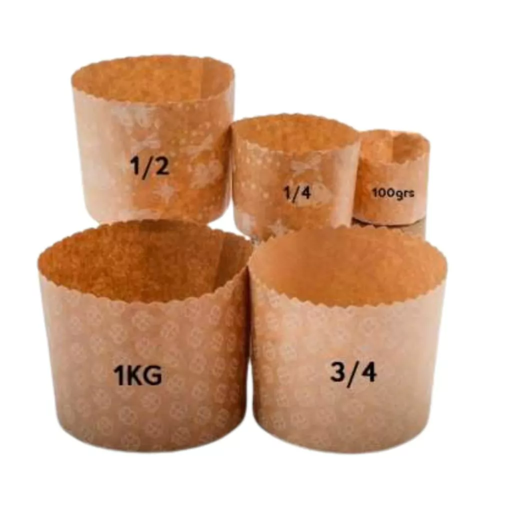MOLDES DE PAPEL P/ PAN DULCE X UNIDAD 3/4KG