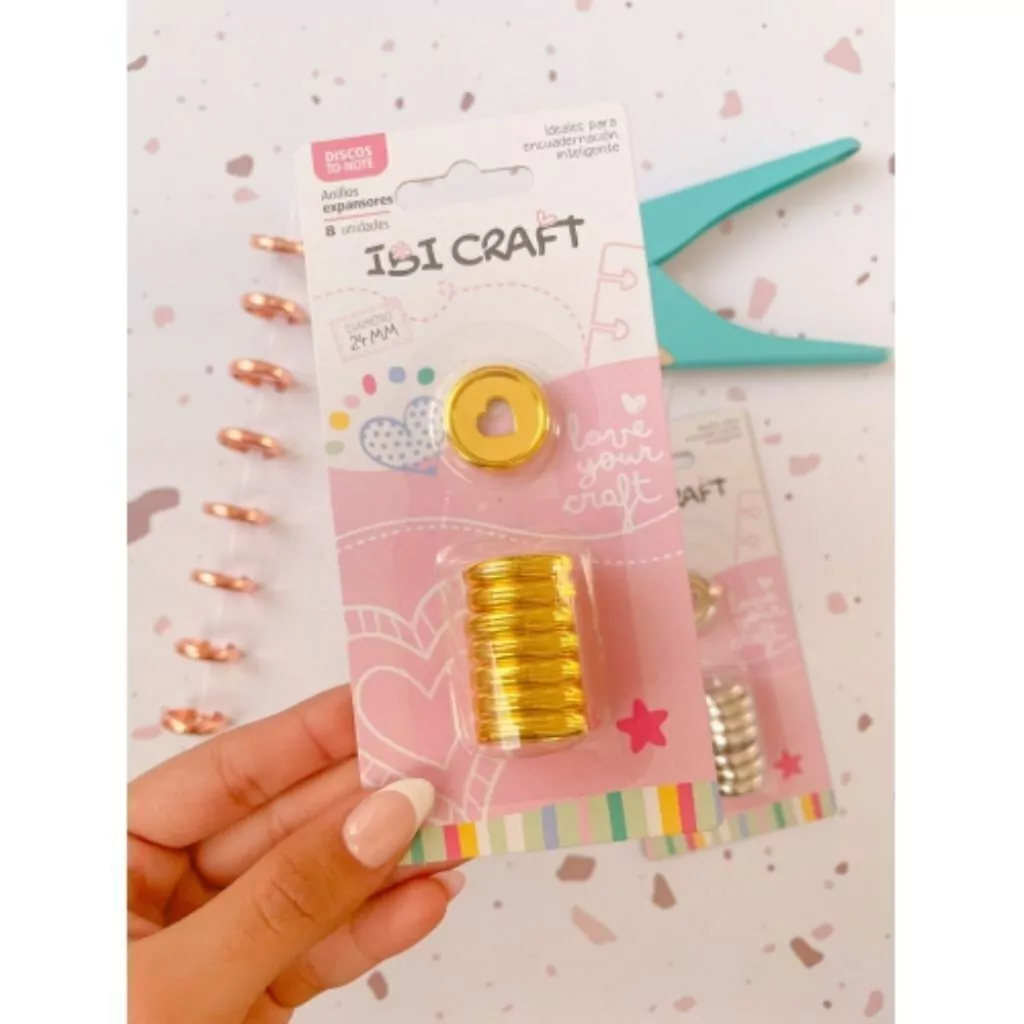 DISCOS DE EXPANSION 24MM CORAZON X 8PCS ORO 650296