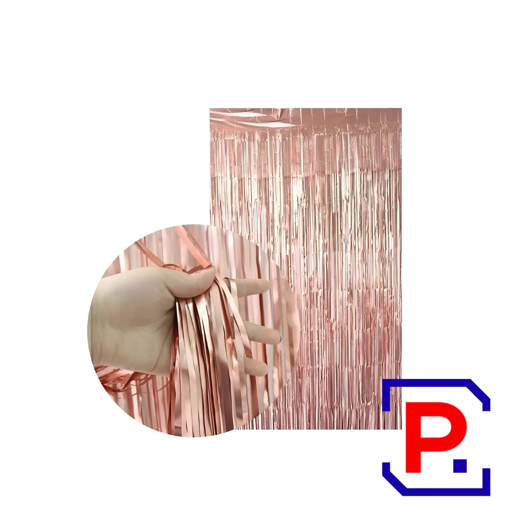 CORTINA METALICA ROSA GOLD 100X200CM GUCORG