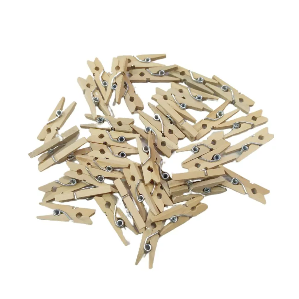 BROCHE DE MADERA NATURAL MINI X50 UN