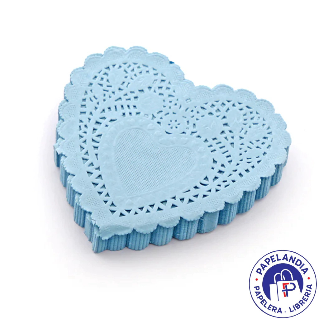 BLONDA CORAZON COLOR CELESTE 10 CM X100 BBCCC10 PACOLON