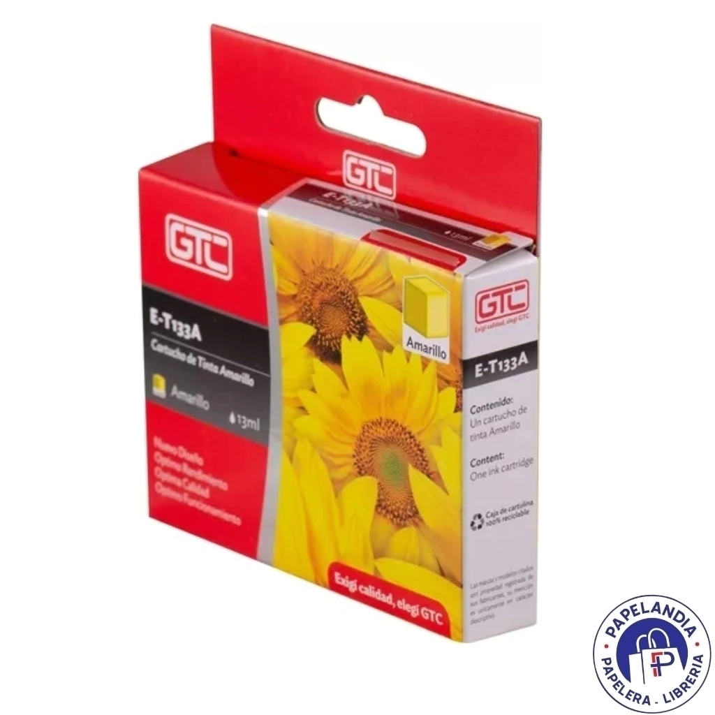 CARTUCHO ALTERNATIVO P / EPSON TX125 AMARILLO GT-T133A GTC