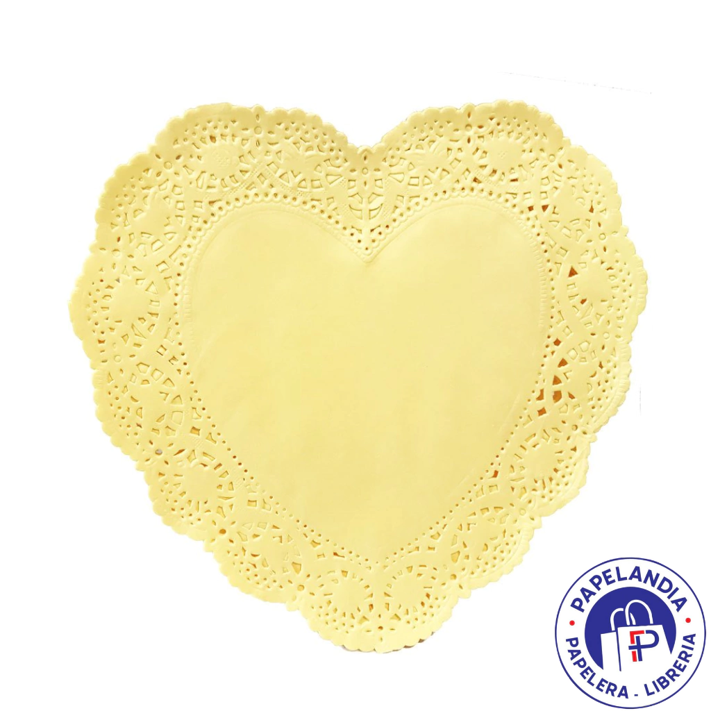 BLONDA CORAZON COLOR AMARILLO 10 CM X100 BBCCA10 PACOLON