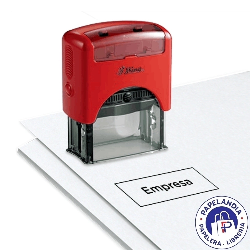 SELLO AUTOMATICO SHINY S-843 47X18MM. ROJO 840033
