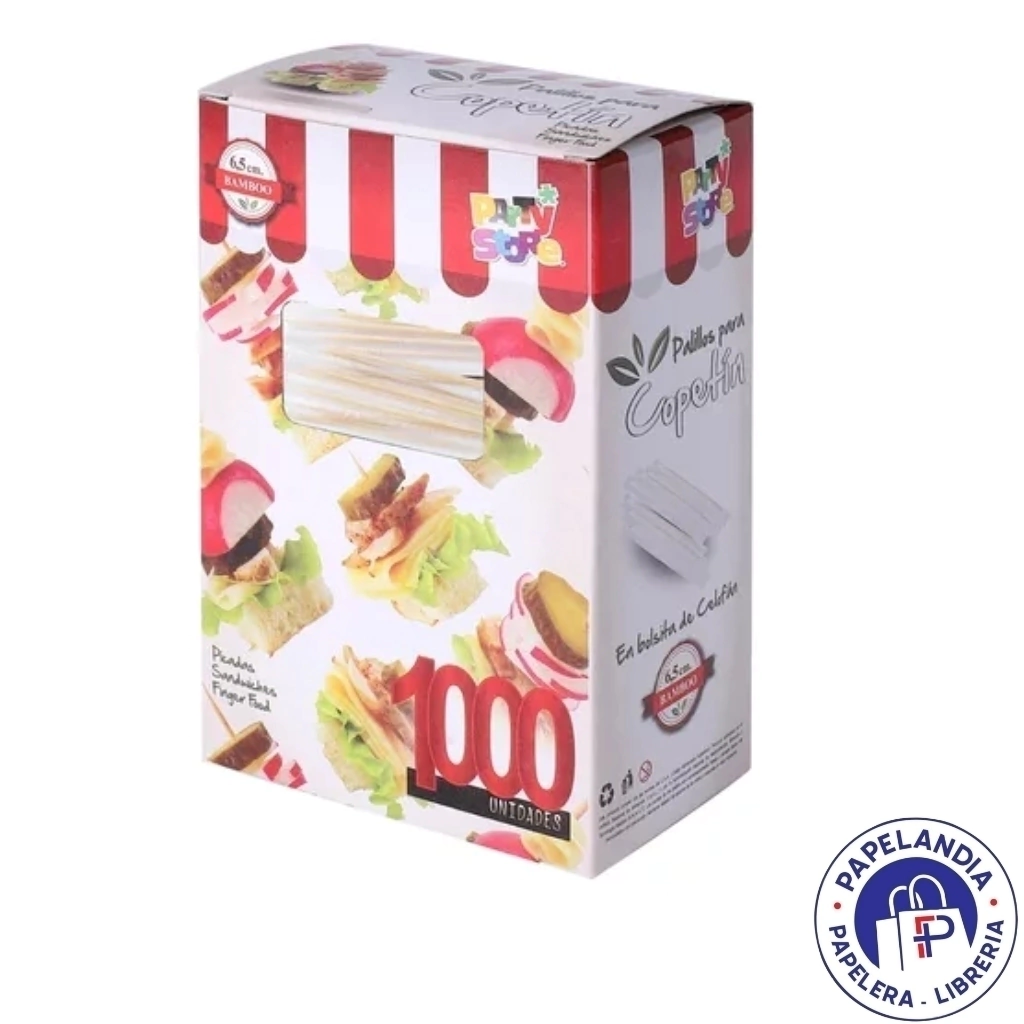 ESCARBADIENTE DISPLAY PALILLOS EN BOLSITA DE CELOFAN X 1000 UN ESMILC