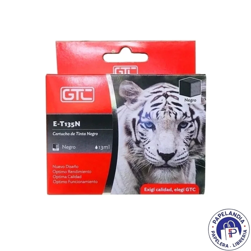 CARTUCHO ALTERNATIVO P / EPSON T25/TX123/TX125 NEGRO GT-T135N GTC