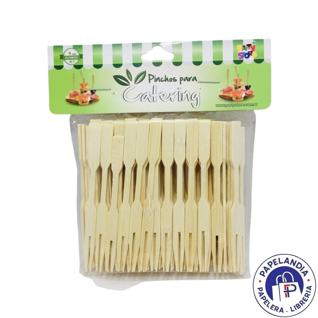 PINCHOS PARA CATERING 9CM DOBLES - BOLSA X 100 UN. PIC09