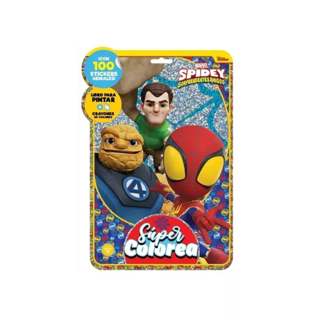 SET SUPER COLOREA CON STICKERS SPIDEY Y SUS AMIGOS ART 5901