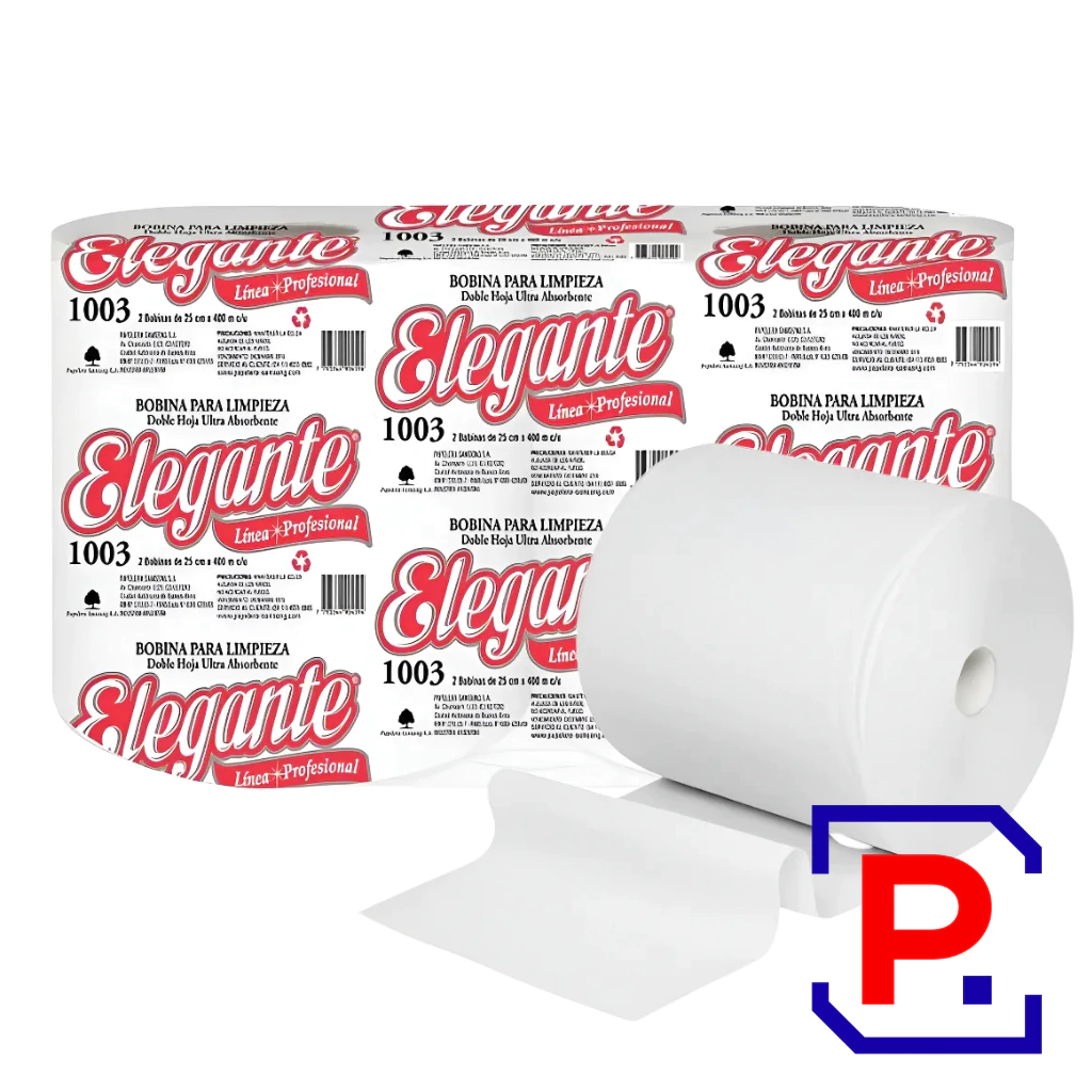 BOBINA INDUSTRIAL ELEGANTE 24CM X 400 MTS BULTO X 2