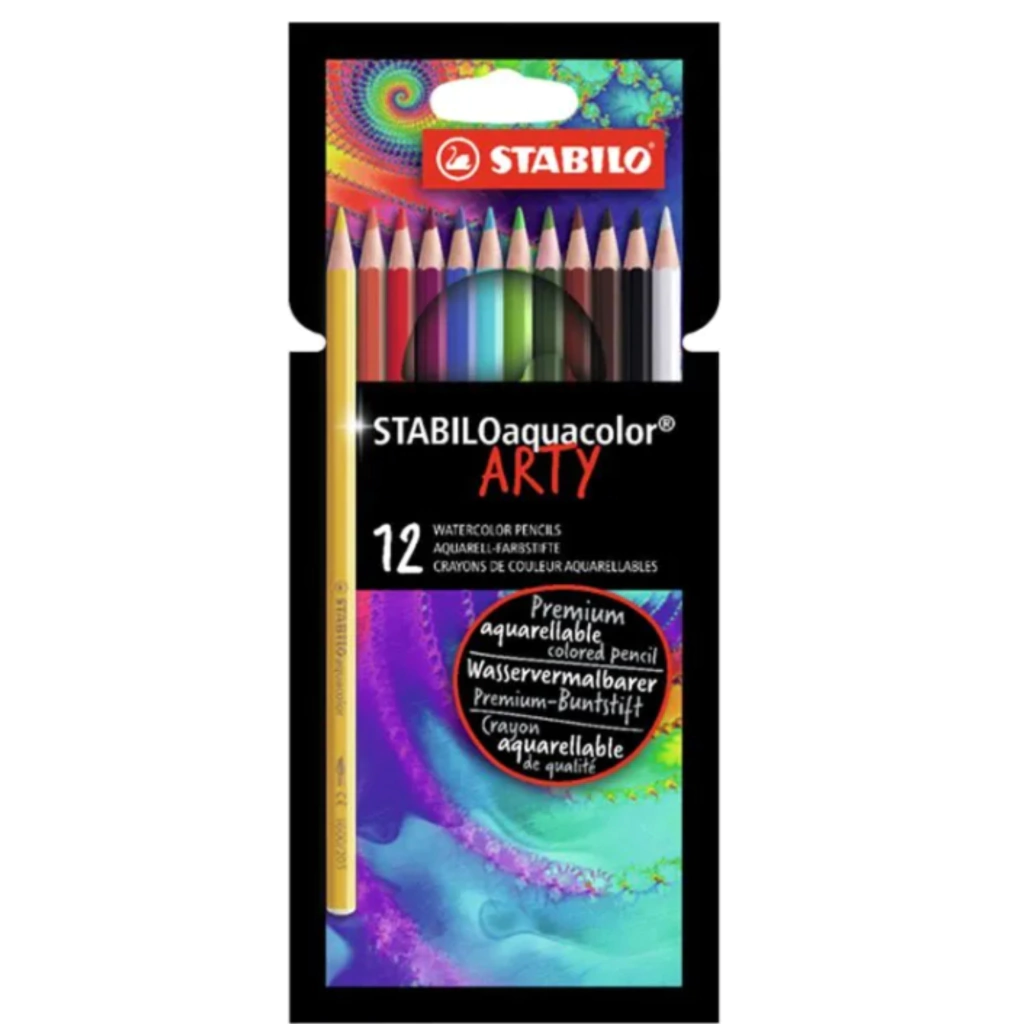 PINTURITAS AQUACOLOR ARTY ESTUCHE X 12 L STABILO 1612/1-20