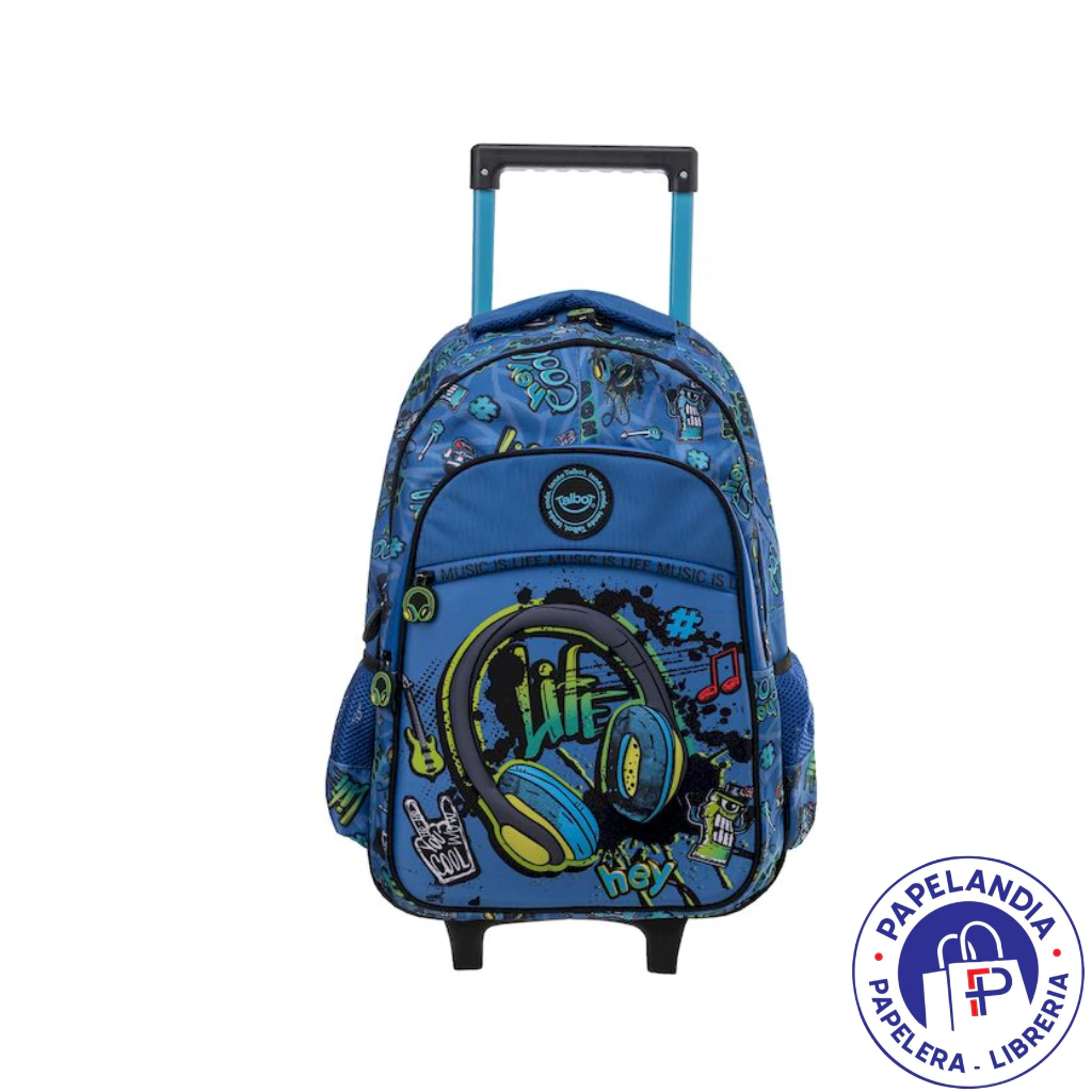 MOCHILA CARRO TALBOT SCHOOL GANG DISC JOCKEY 45CM 7279